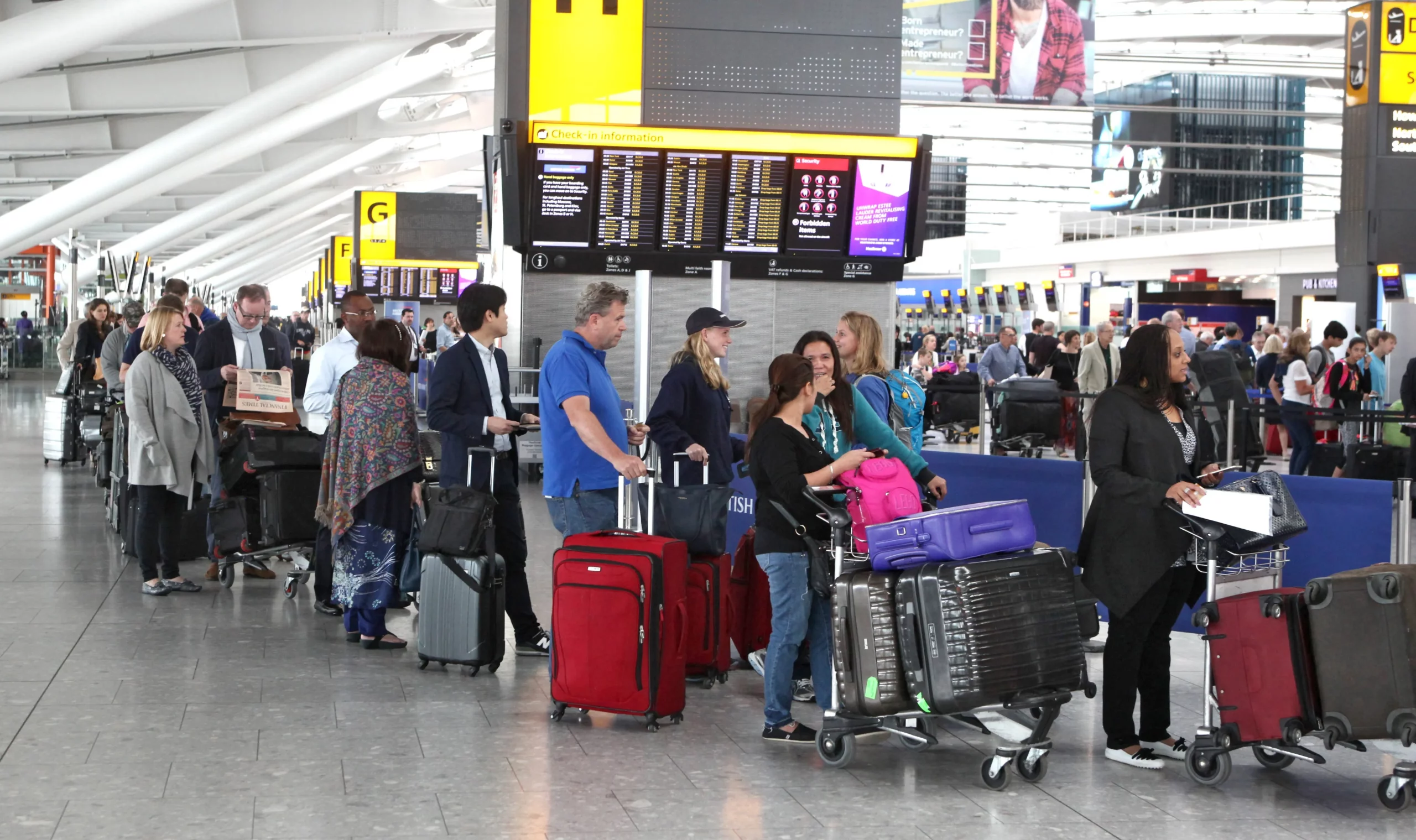 Check-in at Heathrow Airport